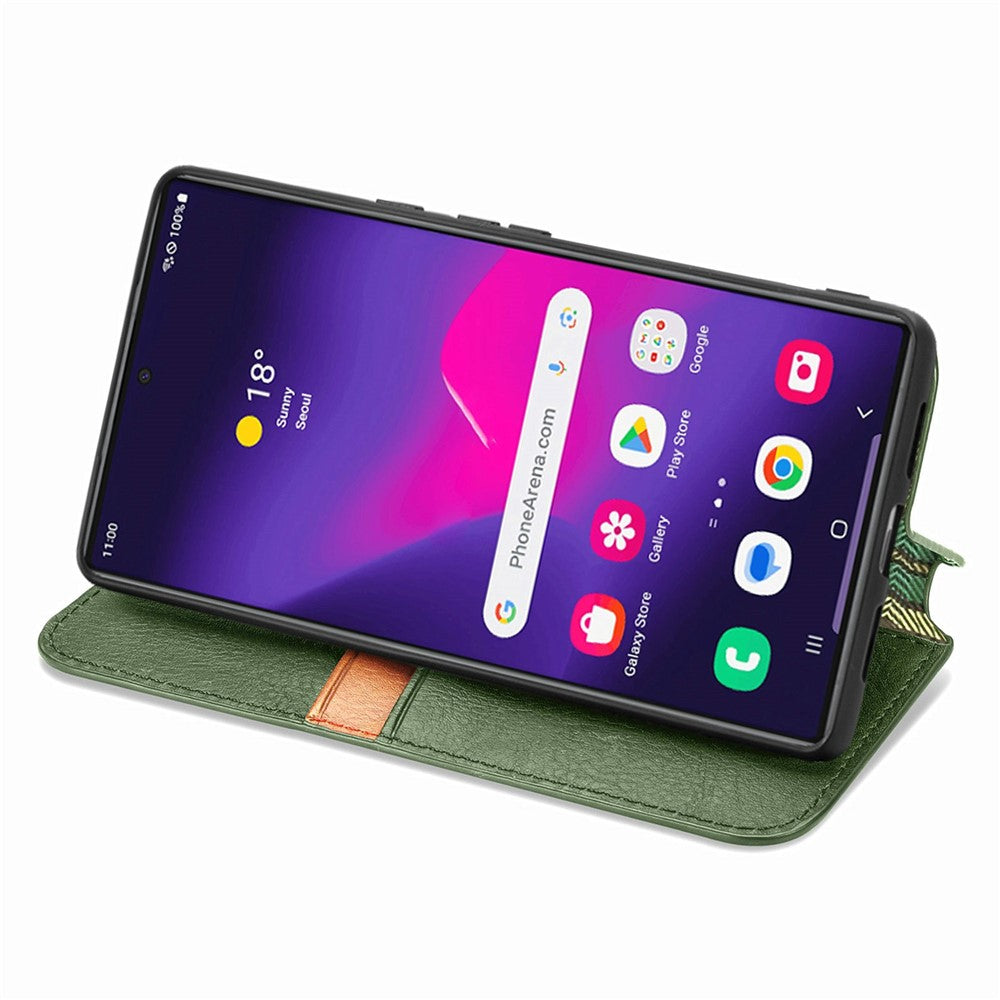 For Samsung Galaxy S26 Ultra Case Rhombus Imprint PU Leather Wallet Phone Cover