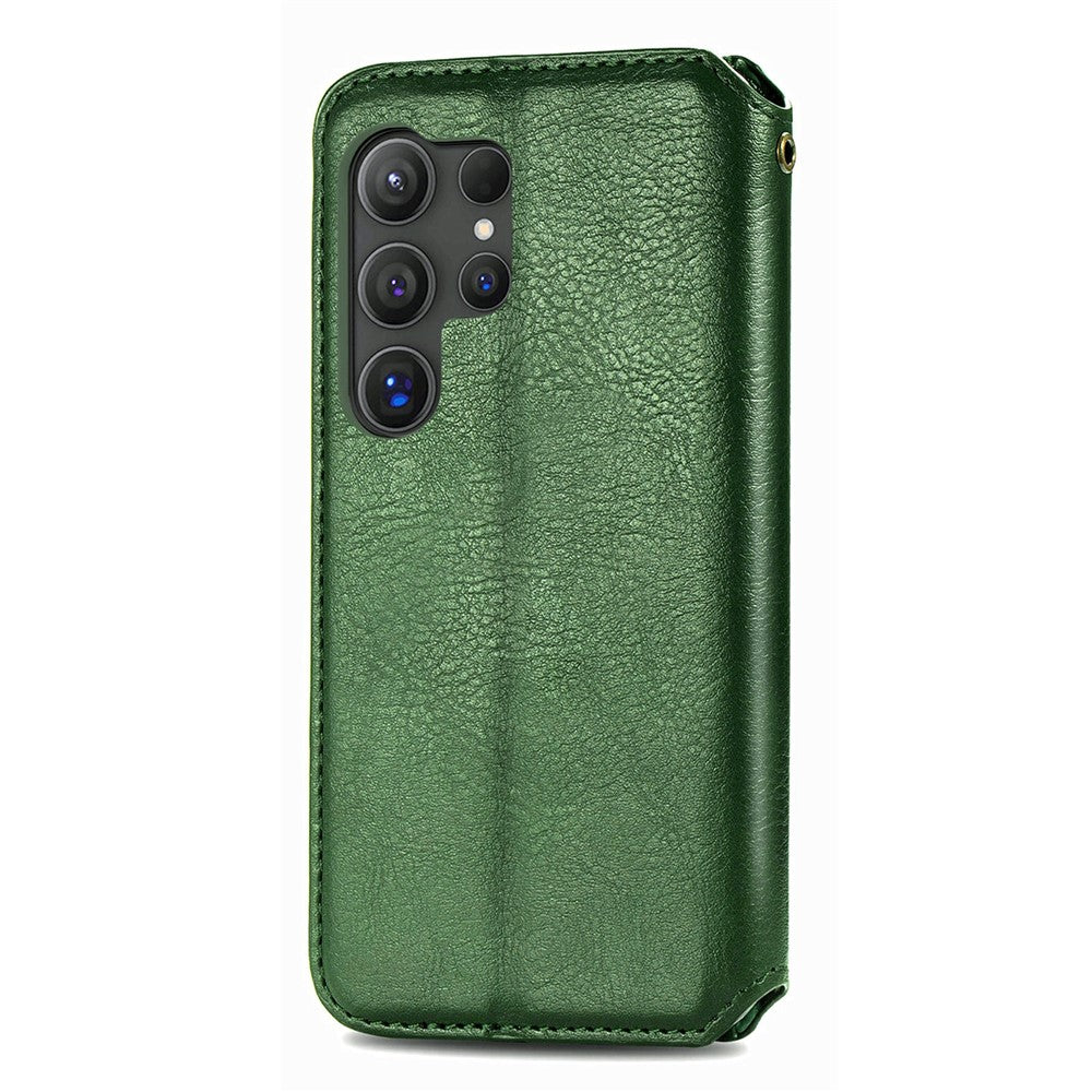For Samsung Galaxy S26 Ultra Case Rhombus Imprint PU Leather Wallet Phone Cover