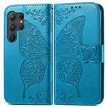 For Samsung Galaxy S26 Ultra Case with Strap Butterfly Pattern PU Leather Wallet Phone Cover
