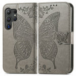 For Samsung Galaxy S26 Ultra Case with Strap Butterfly Pattern PU Leather Wallet Phone Cover