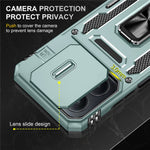 For Xiaomi Redmi 15C 4G (Global) (171mm)  /  Poco C85 4G (171mm) Case Kickstand Slide Lens Lid PC + TPU Drop-Proof Phone Cover