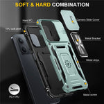 For Xiaomi Redmi 15C 4G (Global) (171mm)  /  Poco C85 4G (171mm) Case Kickstand Slide Lens Lid PC + TPU Drop-Proof Phone Cover