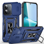 For Xiaomi Redmi 15C 4G (Global) (171mm)  /  Poco C85 4G (171mm) Case Kickstand Slide Lens Lid PC + TPU Drop-Proof Phone Cover