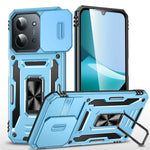 For Xiaomi Redmi 15C 4G (Global) (171mm)  /  Poco C85 4G (171mm) Case Kickstand Slide Lens Lid PC + TPU Drop-Proof Phone Cover
