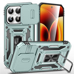 For Xiaomi 17 Case Kickstand Slide Lens Lid PC + TPU Drop-Proof Phone Cover