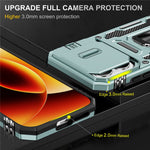 For Xiaomi 17 Case Kickstand Slide Lens Lid PC + TPU Drop-Proof Phone Cover