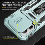 For Xiaomi 17 Case Kickstand Slide Lens Lid PC + TPU Drop-Proof Phone Cover
