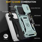 For Xiaomi 17 Case Kickstand Slide Lens Lid PC + TPU Drop-Proof Phone Cover