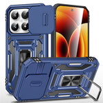 For Xiaomi 17 Case Kickstand Slide Lens Lid PC + TPU Drop-Proof Phone Cover