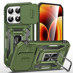 For Xiaomi 17 Case Kickstand Slide Lens Lid PC + TPU Drop-Proof Phone Cover
