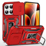 For Xiaomi 17 Case Kickstand Slide Lens Lid PC + TPU Drop-Proof Phone Cover