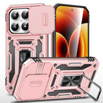 For Xiaomi 17 Case Kickstand Slide Lens Lid PC + TPU Drop-Proof Phone Cover