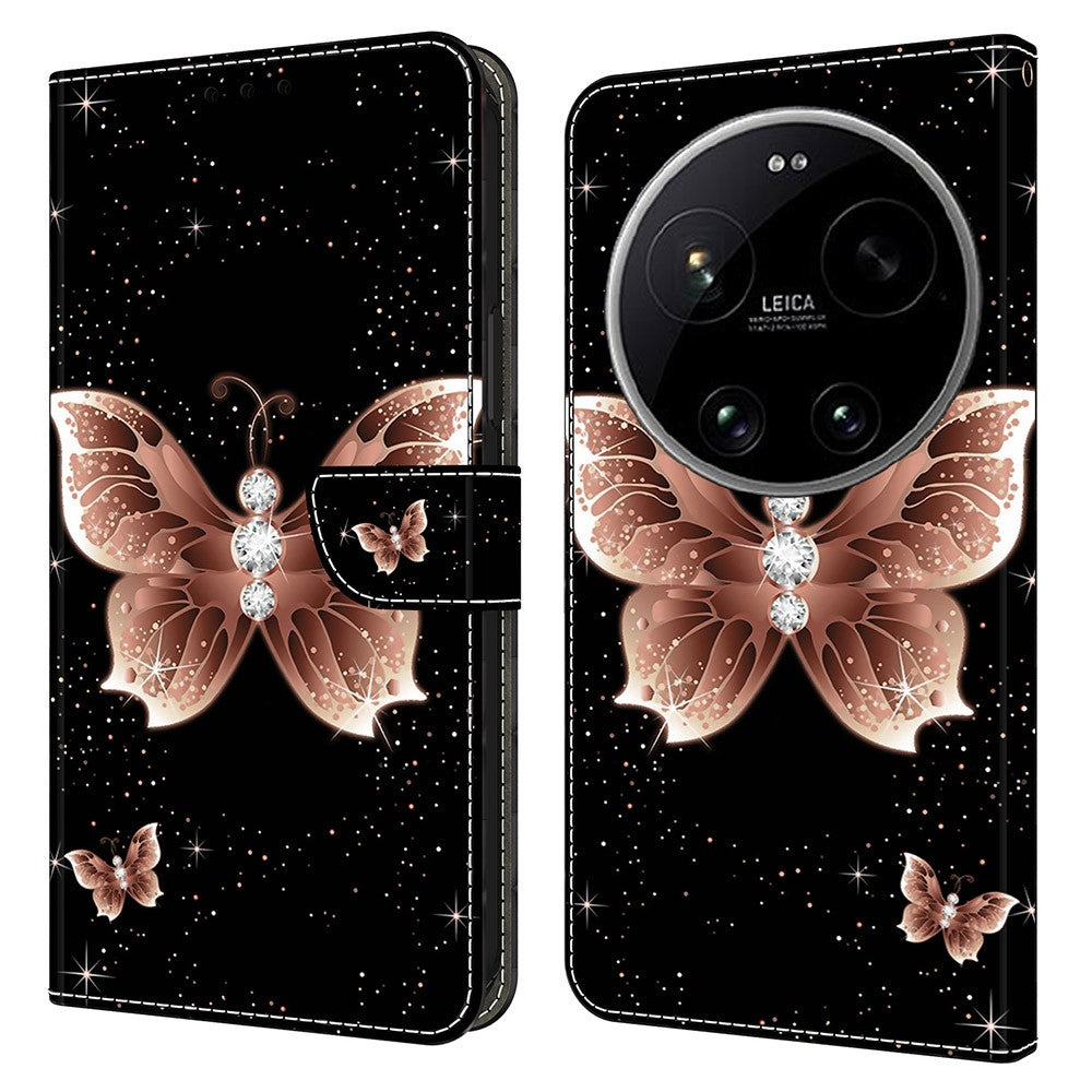Wallet Case For Xiaomi 17 Ultra 5G 3D Pattern PU Leather Phone Cover with Stand