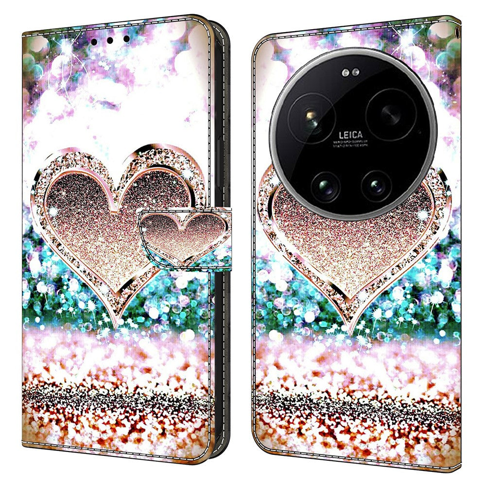 Wallet Case For Xiaomi 17 Ultra 5G 3D Pattern PU Leather Phone Cover with Stand