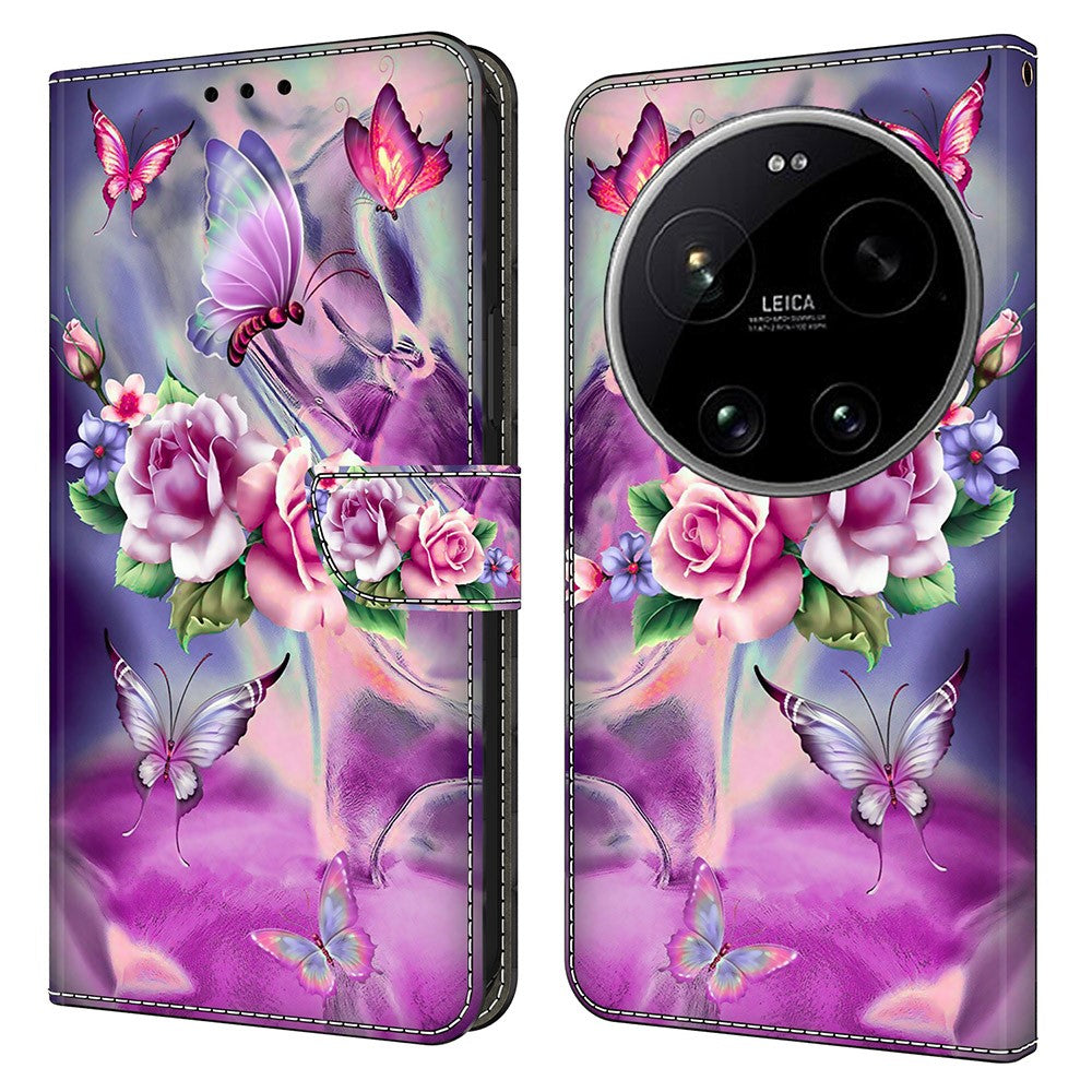 Wallet Case For Xiaomi 17 Ultra 5G 3D Pattern PU Leather Phone Cover with Stand