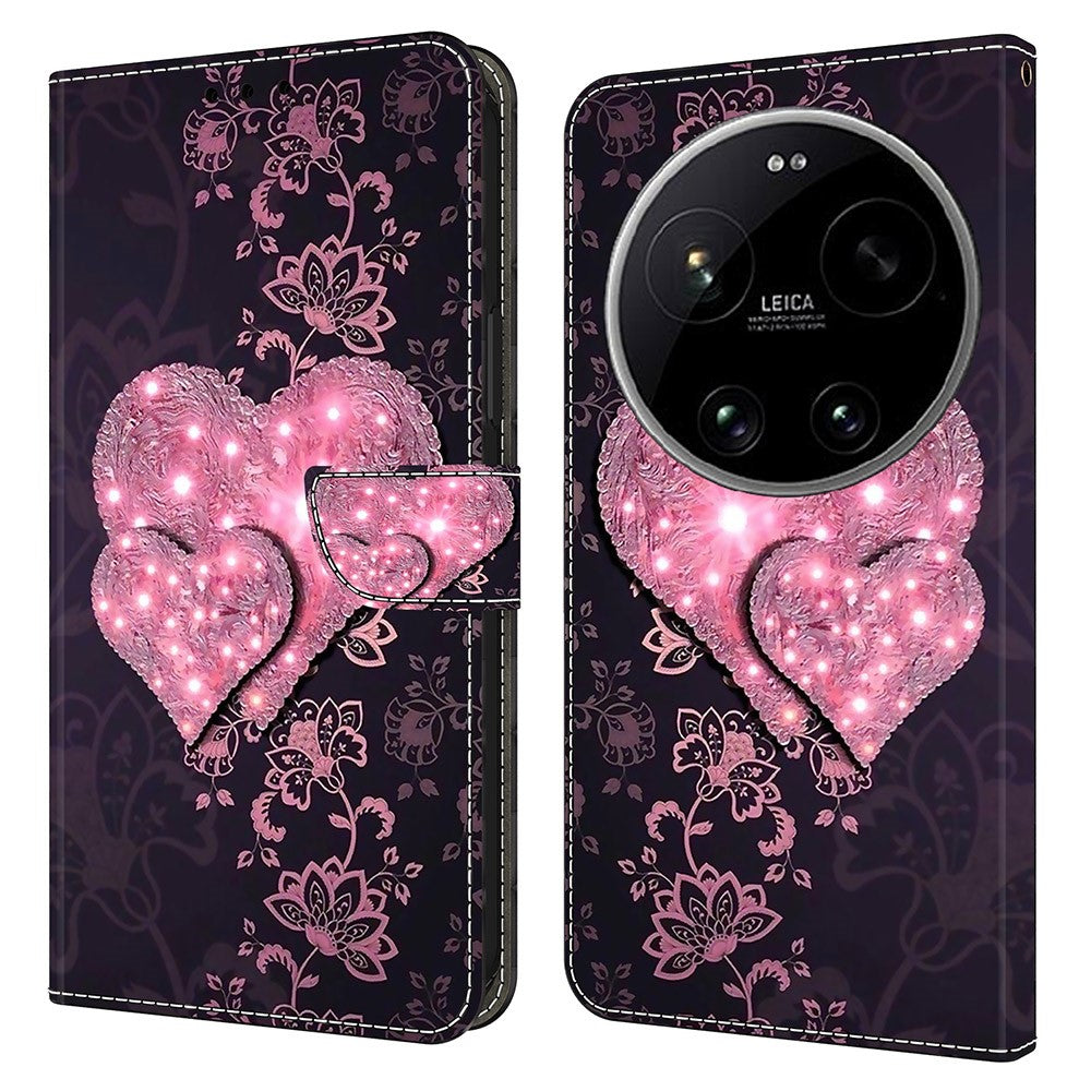 Wallet Case For Xiaomi 17 Ultra 5G 3D Pattern PU Leather Phone Cover with Stand