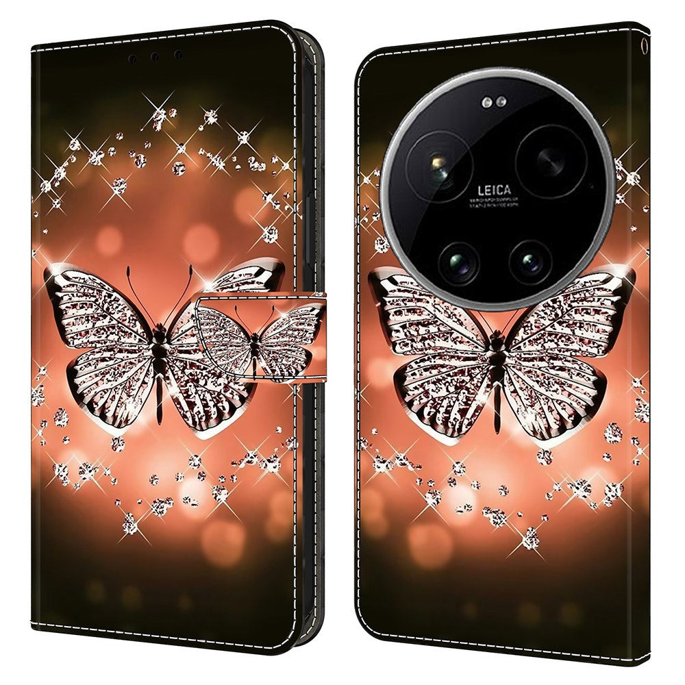 Wallet Case For Xiaomi 17 Ultra 5G 3D Pattern PU Leather Phone Cover with Stand