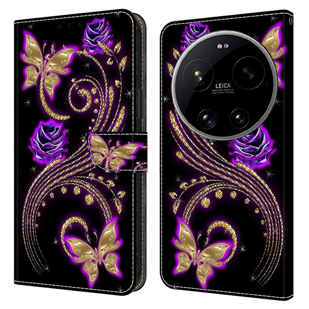 Wallet Case For Xiaomi 17 Ultra 5G 3D Pattern PU Leather Phone Cover with Stand