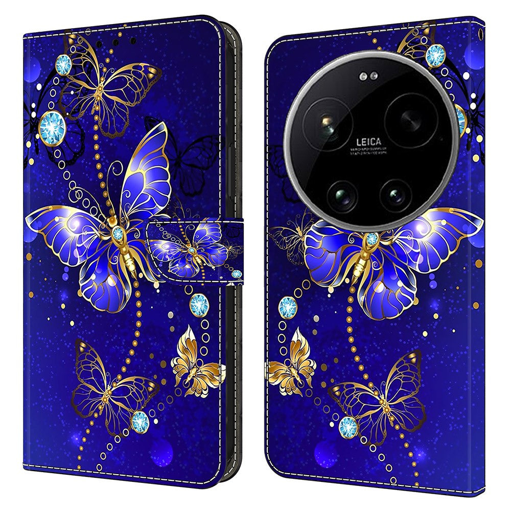 Wallet Case For Xiaomi 17 Ultra 5G 3D Pattern PU Leather Phone Cover with Stand