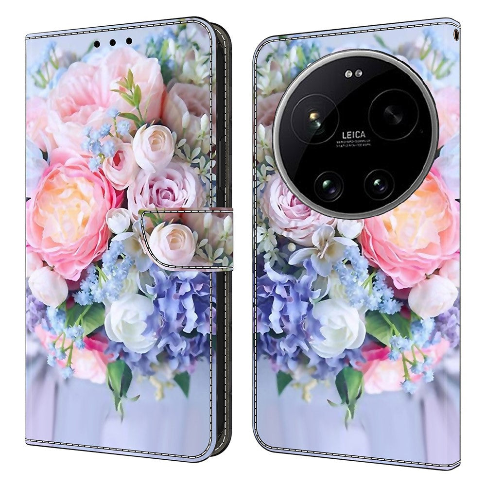 For Xiaomi 17 Ultra 5G Case Magnetic Clasp 3D Pattern Leather Wallet Phone Cover