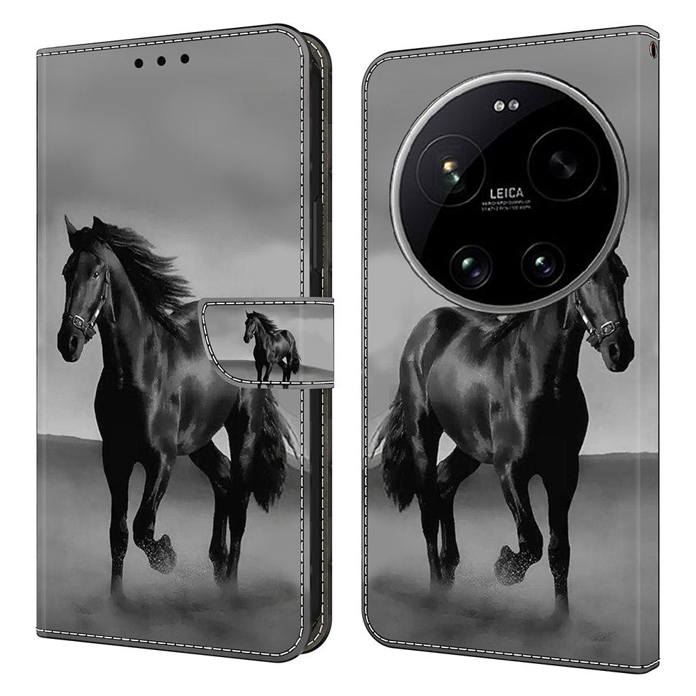 For Xiaomi 17 Ultra 5G Case Magnetic Clasp 3D Pattern Leather Wallet Phone Cover
