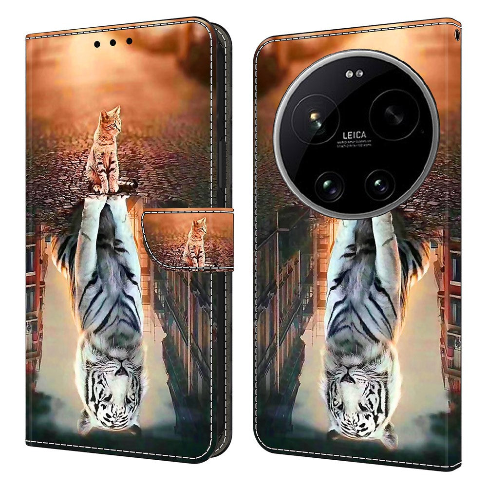 For Xiaomi 17 Ultra 5G Case Magnetic Clasp 3D Pattern Leather Wallet Phone Cover
