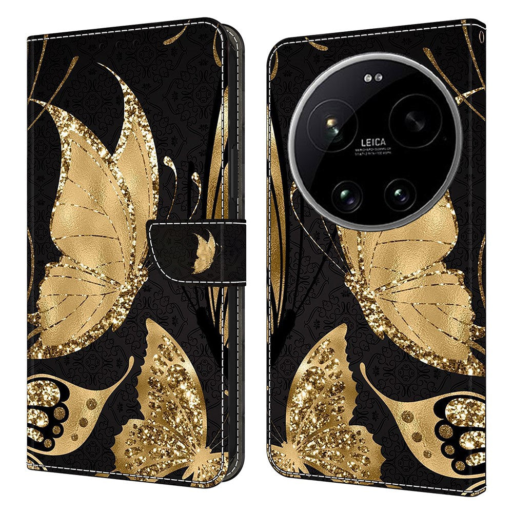 For Xiaomi 17 Ultra 5G Case Magnetic Clasp 3D Pattern Leather Wallet Phone Cover