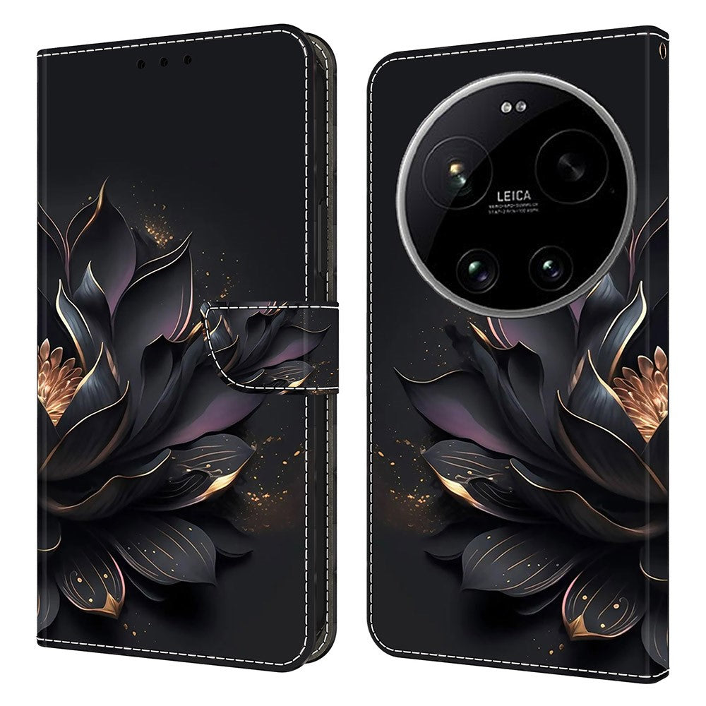 For Xiaomi 17 Ultra 5G Case Magnetic Clasp 3D Pattern Leather Wallet Phone Cover