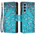 Til Samsung Galaxy A54 5G Lædercover med Rem, Mønstertryk, Lynlåspung og Standerfunktion