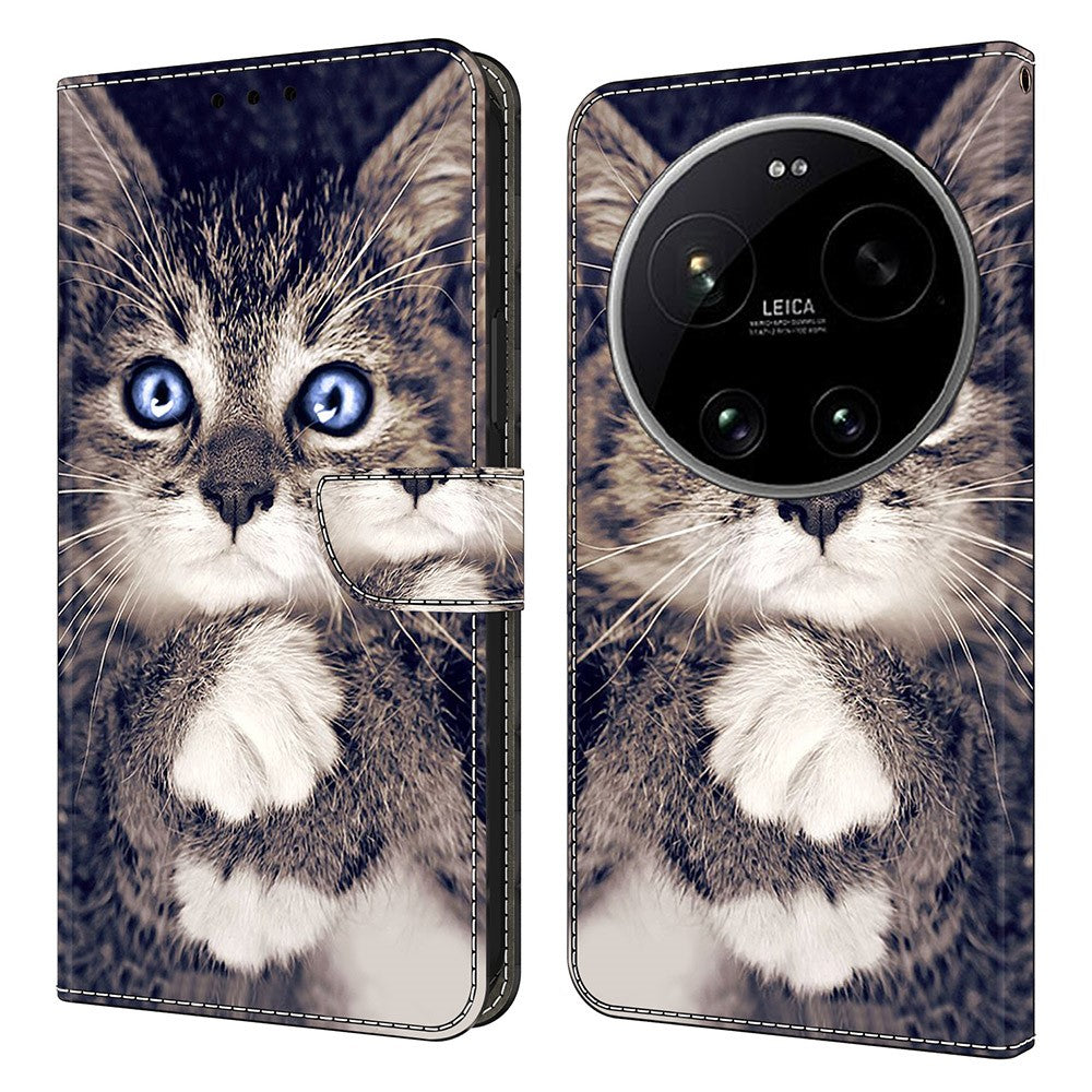 Leather Case For Xiaomi 17 Ultra 5G Pattern Printing Stand Flip Phone Cover