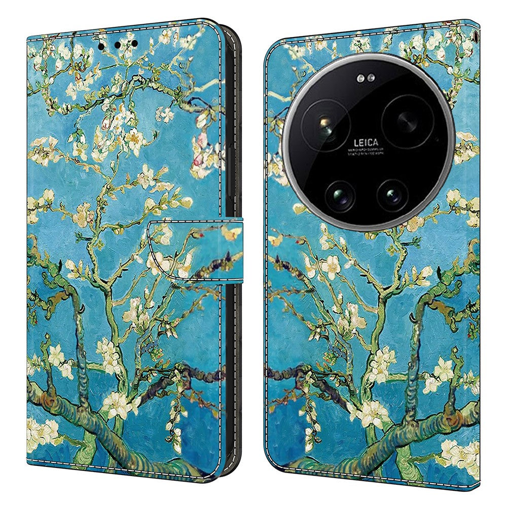 Leather Case For Xiaomi 17 Ultra 5G Pattern Printing Stand Flip Phone Cover