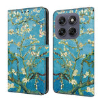 Leather Case For Motorola Moto G17 Power 4G / G17 4G / G15 4G / G15 Power 4G Pattern Printing Stand Flip Phone Cover