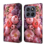 Leather Case For Motorola Moto G17 Power 4G / G17 4G / G15 4G / G15 Power 4G Pattern Printing Stand Flip Phone Cover