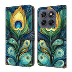 Leather Case For Motorola Moto G17 Power 4G / G17 4G / G15 4G / G15 Power 4G Pattern Printing Stand Flip Phone Cover
