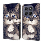 Leather Case For Motorola Moto G17 Power 4G / G17 4G / G15 4G / G15 Power 4G Pattern Printing Stand Flip Phone Cover