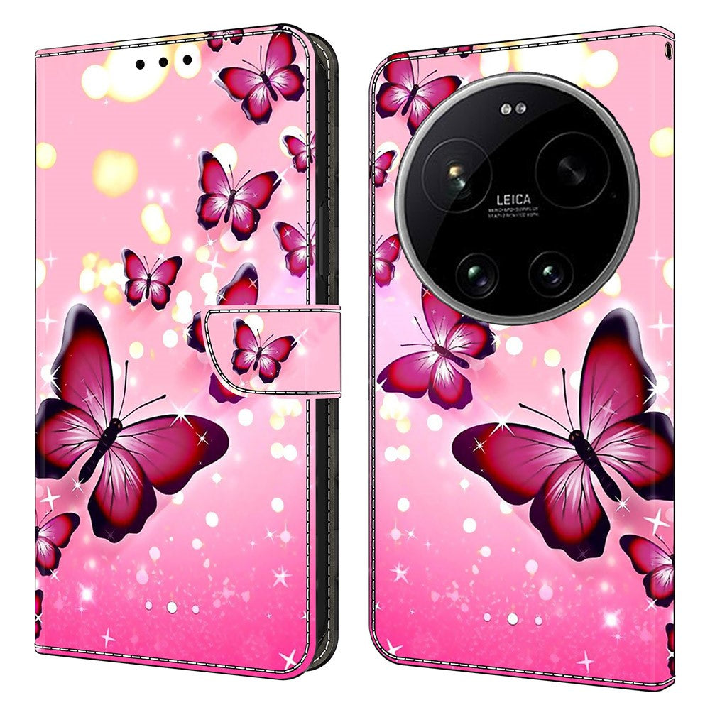 Wallet Case For Xiaomi 17 Ultra 5G Stand Pattern Printing PU Leather Flip Phone Cover
