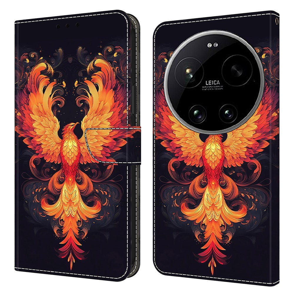 Wallet Case For Xiaomi 17 Ultra 5G Stand Pattern Printing PU Leather Flip Phone Cover