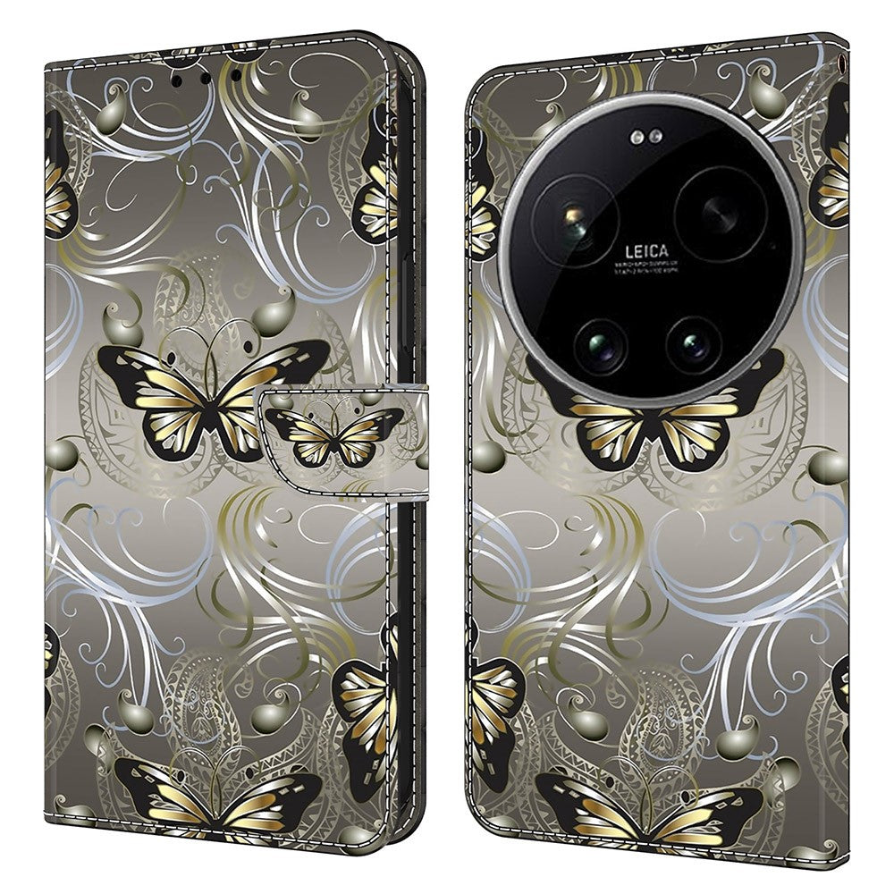 Wallet Case For Xiaomi 17 Ultra 5G Stand Pattern Printing PU Leather Flip Phone Cover