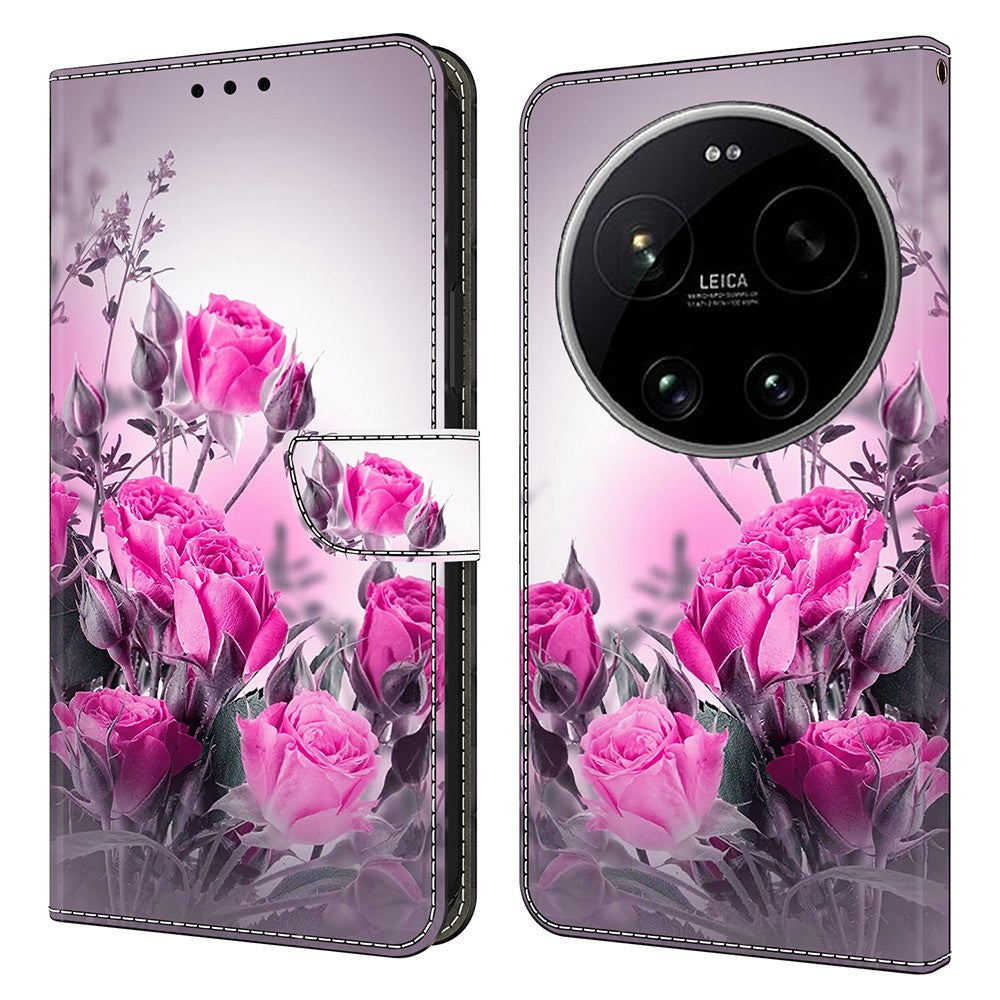 Wallet Case For Xiaomi 17 Ultra 5G Stand Pattern Printing PU Leather Flip Phone Cover