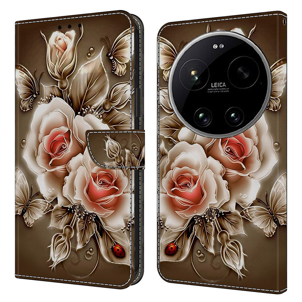 Wallet Case For Xiaomi 17 Ultra 5G Stand Pattern Printing PU Leather Flip Phone Cover