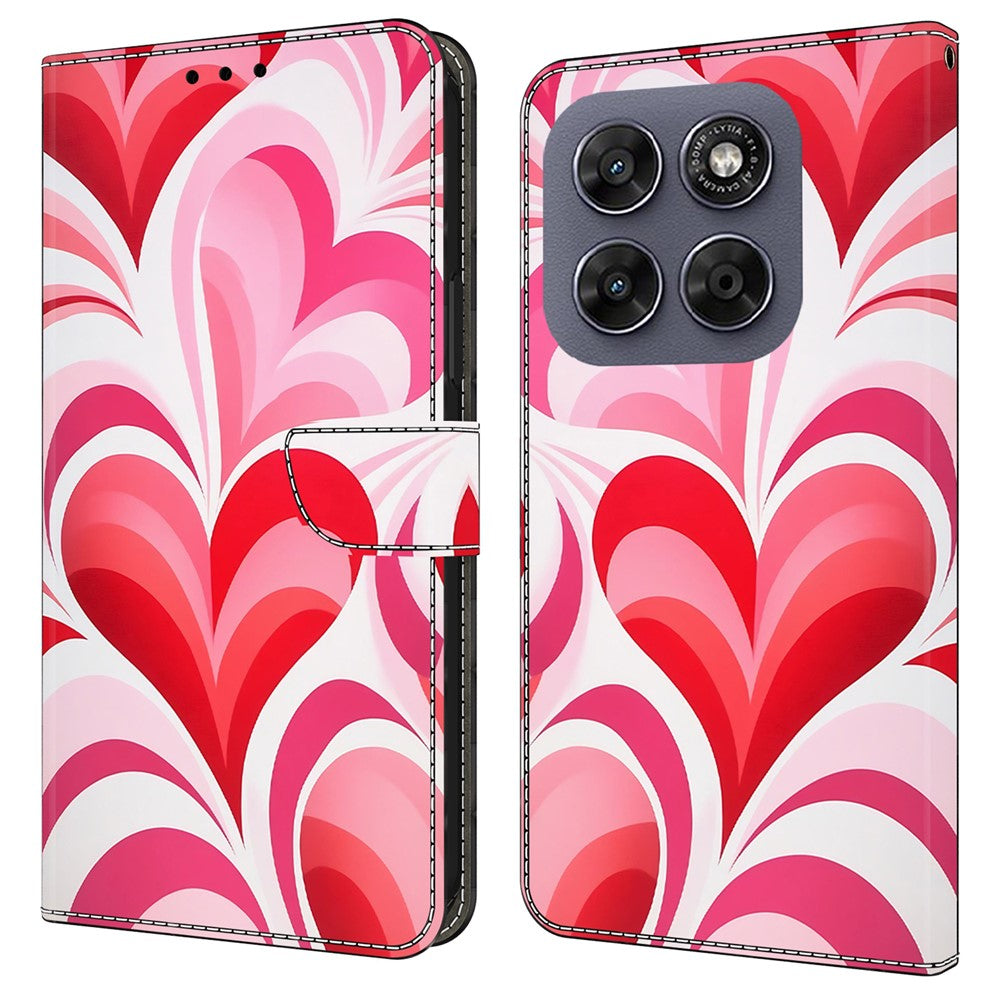 Wallet Case For Motorola Moto G67 5G / G77 5G Stand Pattern Printing PU Leather Flip Phone Cover