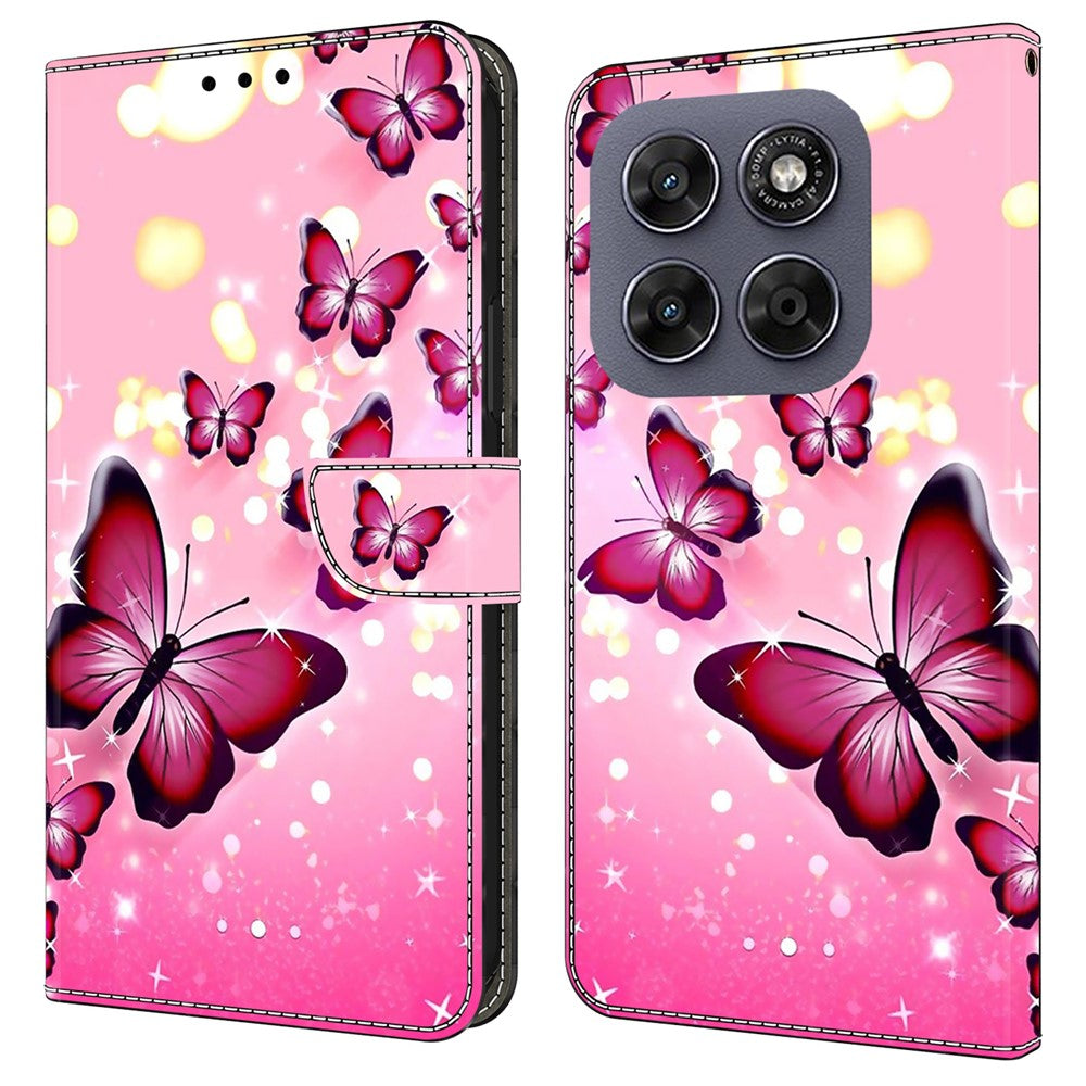 Wallet Case For Motorola Moto G67 5G / G77 5G Stand Pattern Printing PU Leather Flip Phone Cover
