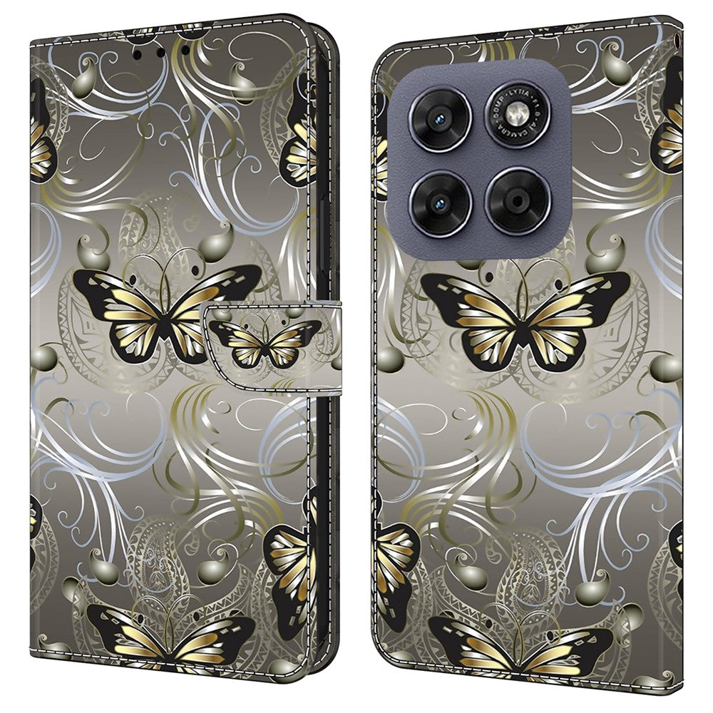 Wallet Case For Motorola Moto G67 5G / G77 5G Stand Pattern Printing PU Leather Flip Phone Cover