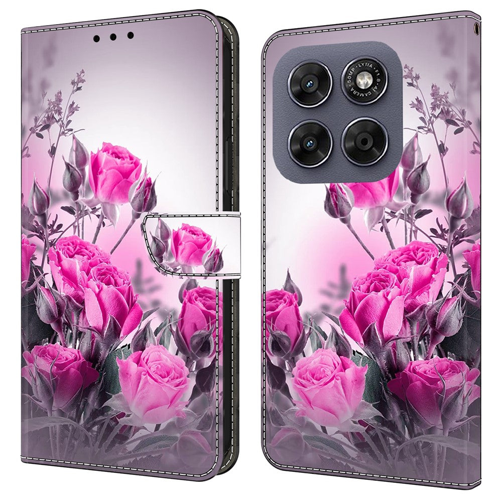 Wallet Case For Motorola Moto G67 5G / G77 5G Stand Pattern Printing PU Leather Flip Phone Cover