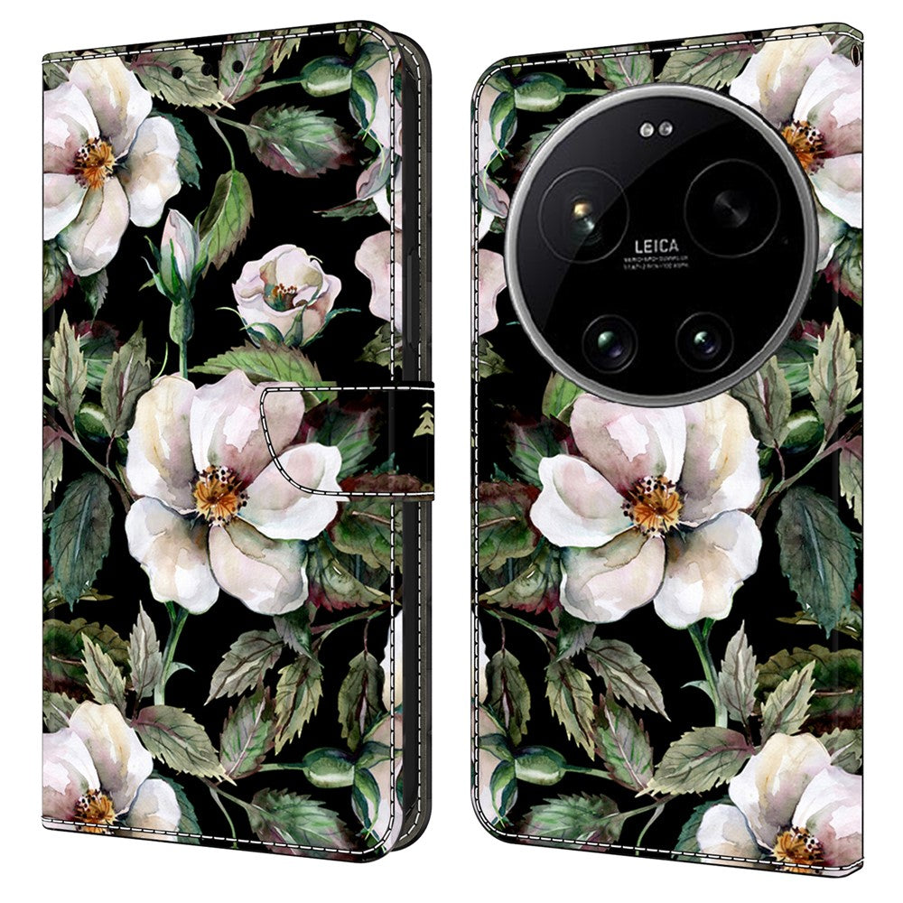 Wallet Case For Xiaomi 17 Ultra 5G Foldable Stand Pattern Printing PU Leather Flip Phone Cover