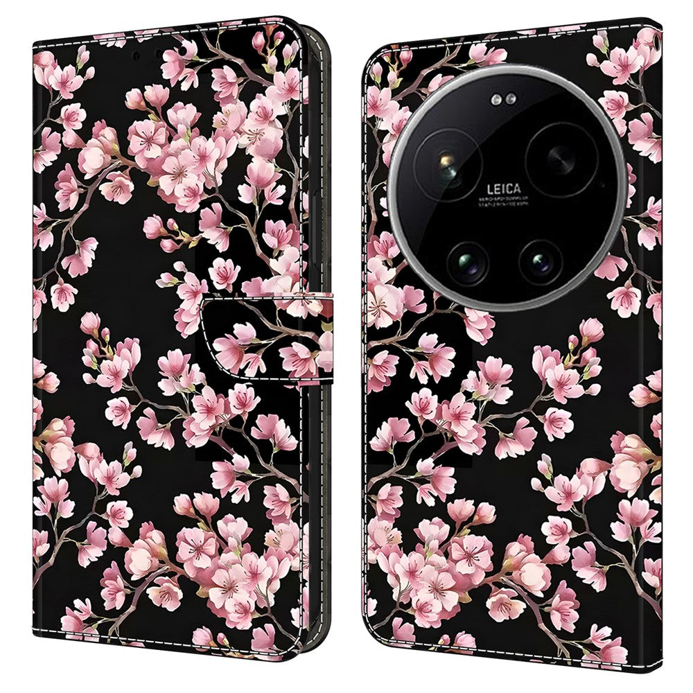 Wallet Case For Xiaomi 17 Ultra 5G Foldable Stand Pattern Printing PU Leather Flip Phone Cover