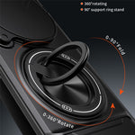 For Honor X9c Smart 5G  /  X60 5G Magnetic Case Ring Holder Foldable Kickstand TPU PC Phone Cover with Camera Lens Slider