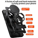 For Honor X9c Smart 5G  /  X60 5G Magnetic Case Ring Holder Foldable Kickstand TPU PC Phone Cover with Camera Lens Slider