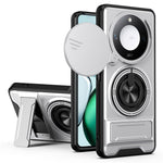 For Honor X9c Smart 5G  /  X60 5G Magnetic Case Ring Holder Foldable Kickstand TPU PC Phone Cover with Camera Lens Slider