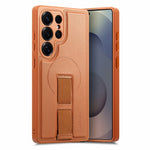 CASENEO For Samsung Galaxy S26 Ultra Magnetic Case Wristband PU Leather + PC Shockproof Phone Cover